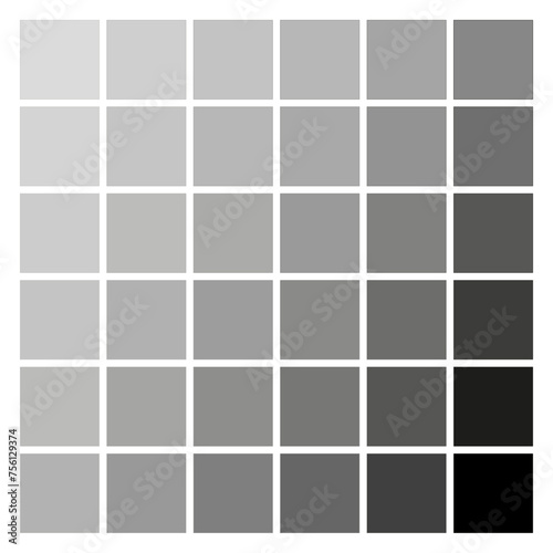Shades of Gray Scale Color Palette. EPS 10.