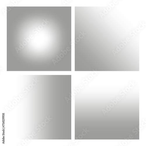 Monochrome Metal Gradient Set. EPS 10.