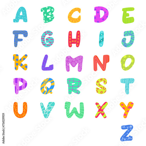 Cute Alphabet Pattern Uppercase