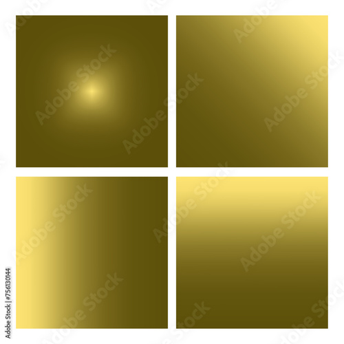 Golden Gradient Squares Collection. EPS 10.