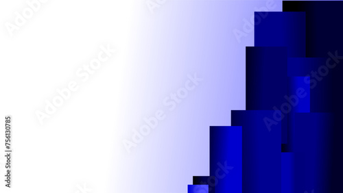 Dark blue pillars over bluish white presentation background