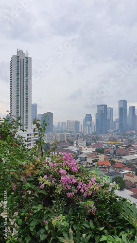 Jakarta, Indonesia – March 10, 2024: A cityscape view of Indonesia capital city Jakarta