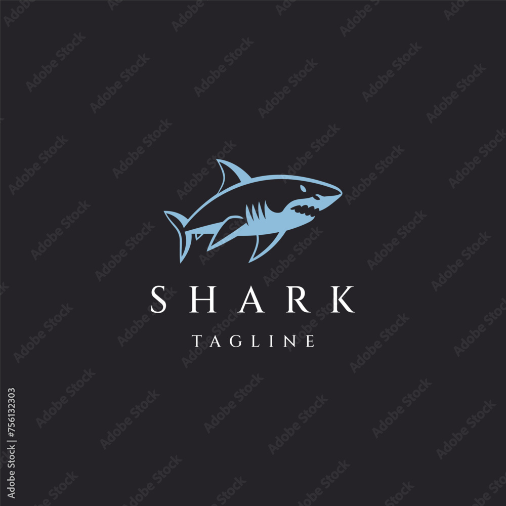 Shark logo design icon vector template Shark logo design icon vector template