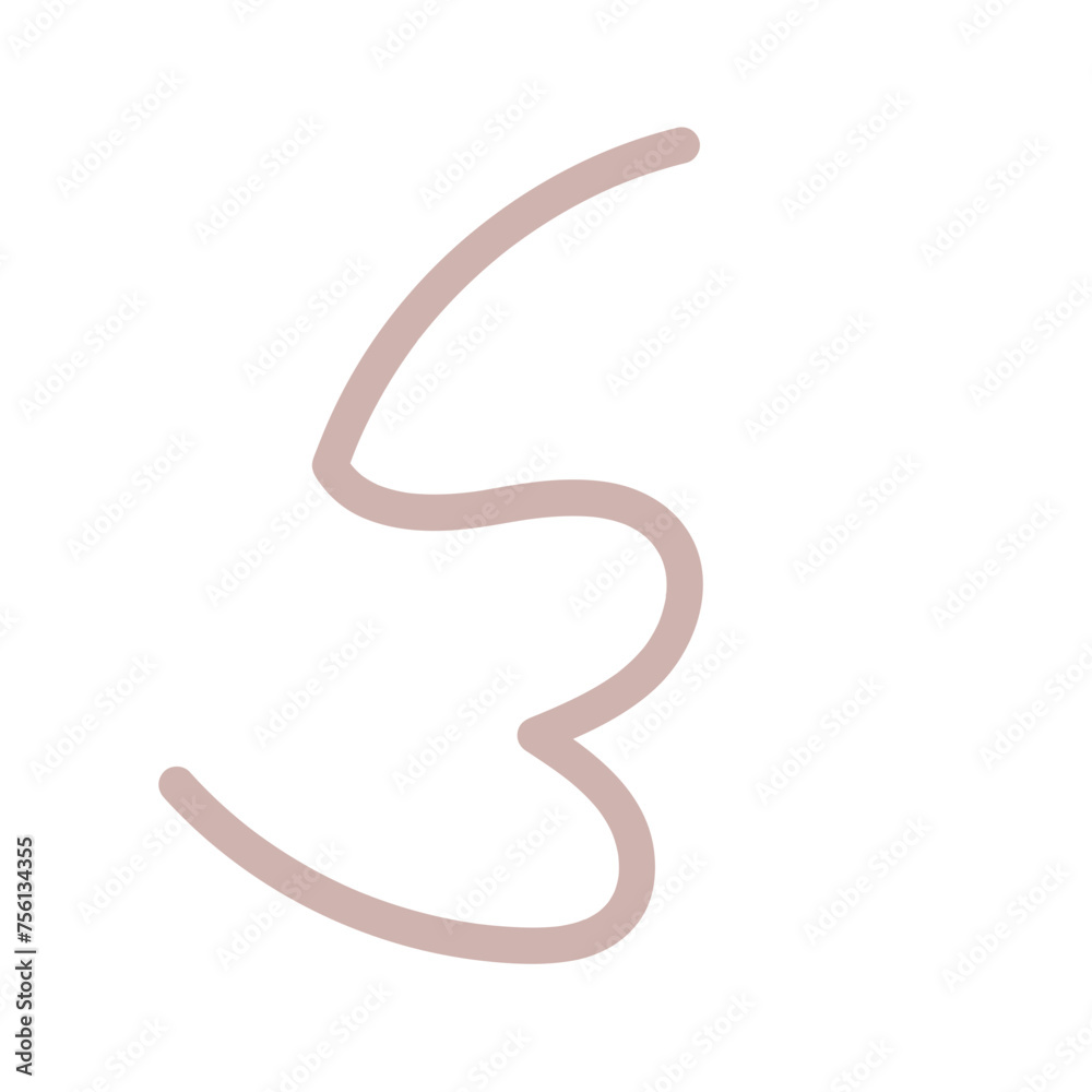 Colourful Squiggly Vector Line