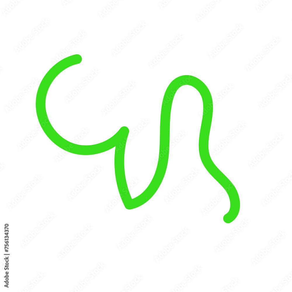 Colourful Squiggly Vector Line Colourful Squiggly Vector Line