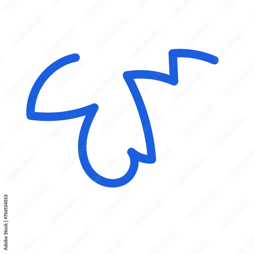 Colourful Squiggly Vector Line