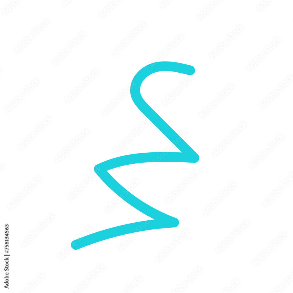 Colourful Squiggly Vector Line Colourful Squiggly Vector Line