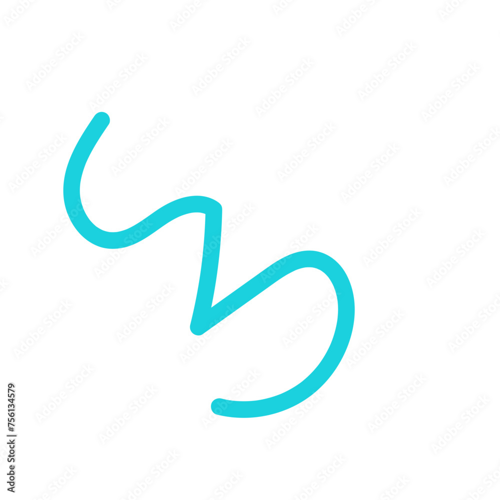 Colourful Squiggly Vector Line Colourful Squiggly Vector Line