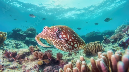 Cuttlefish  Octopus vulgaris  in the Red Sea