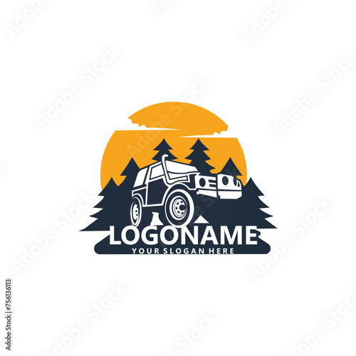 jeep adventure template logo design