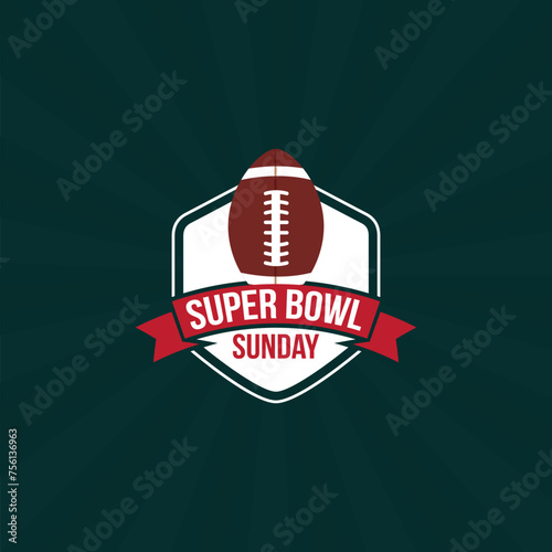 Super Bowl Weekend Party Vector Illustration. Super Bowl Weekend Party themes design concept with flat style vector illustration. Suitable for greeting card, poster and banner.