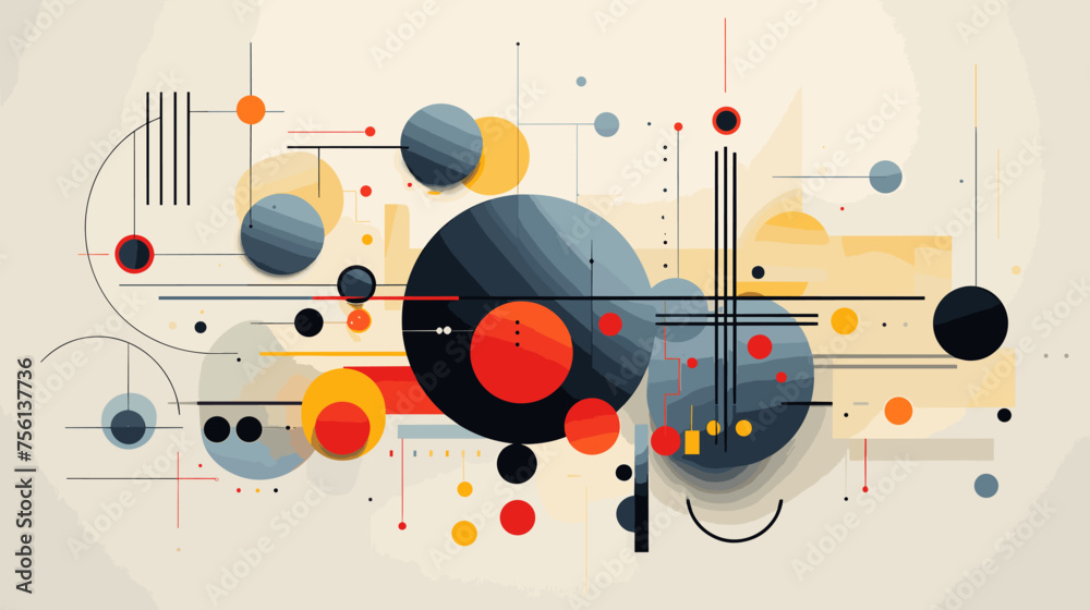 Flat vector illustration of a geometric pattern. Flat vector illustration of a geometric pattern.