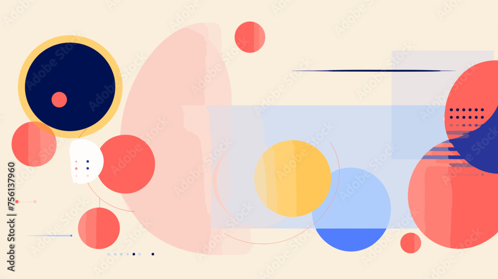 Obraz premium Flat vector illustration of a geometric pattern.