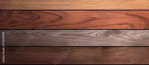 A closeup image showcasing three unique types of wood flooring. Each plank features a different tint and shade, creating an intricate pattern of brown tones