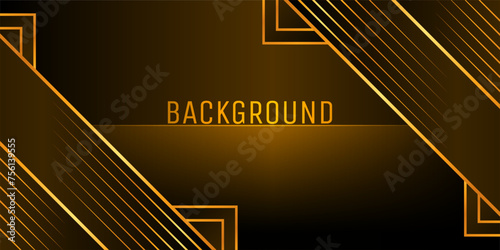 Realistic gradient luxury background, paper cut Luxury Gold Background with dark metal texture.