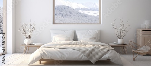 White Minimalist Bedroom Concept Influenced by Scandinavian Design