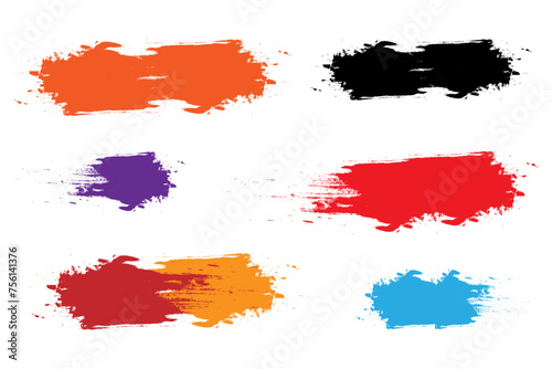 Ink paint brush stroke vector illustration.