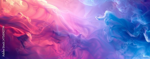 Abstract colorful smoke patterns with a blend of pink and blue hues