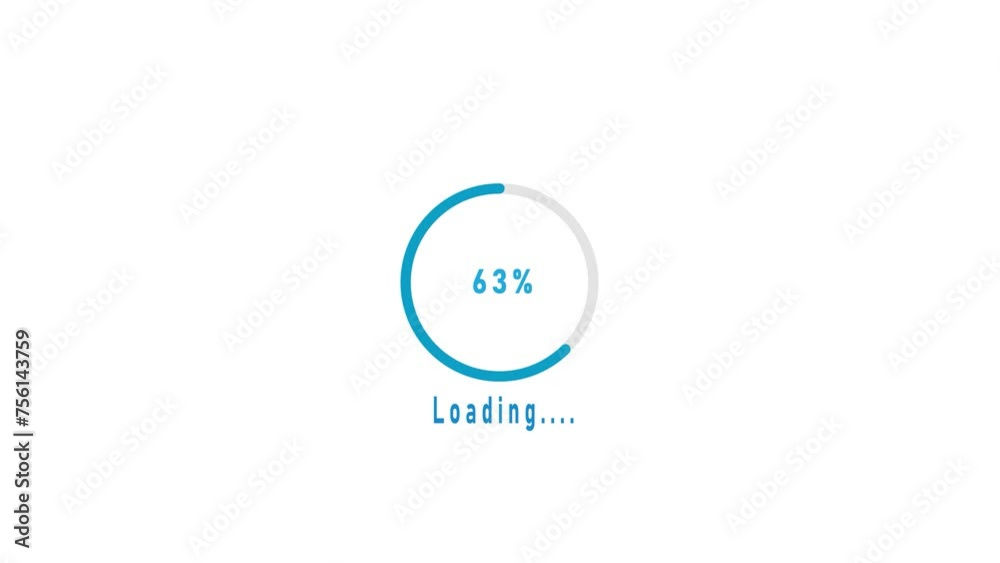 Abstract circle loading bar icon animation.