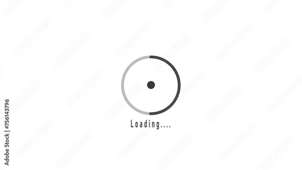 Abstract circle loading bar icon animation. Abstract circle loading bar icon animation.