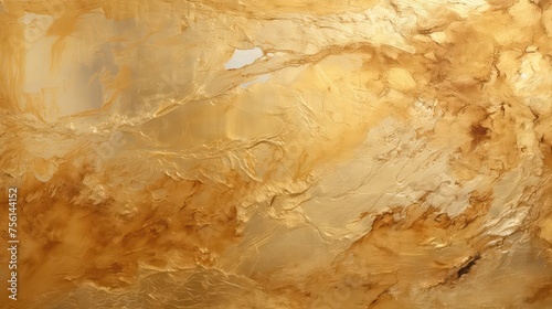 Metallic Flaky Gold Leaf Cracked paint texture background