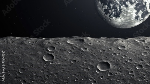 close up of moon surface background