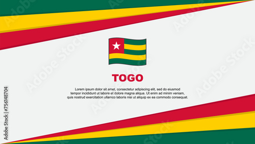 Togo Flag Abstract Background Design Template. Togo Independence Day Banner Cartoon Vector Illustration. Togo Design