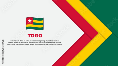 Togo Flag Abstract Background Design Template. Togo Independence Day Banner Cartoon Vector Illustration. Togo Cartoon