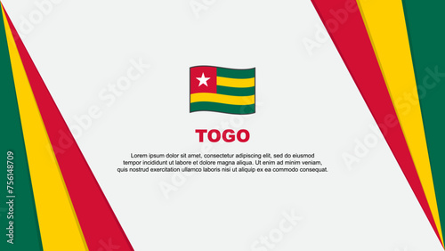 Togo Flag Abstract Background Design Template. Togo Independence Day Banner Cartoon Vector Illustration. Togo Flag