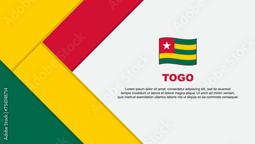 Togo Flag Abstract Background Design Template. Togo Independence Day Banner Cartoon Vector Illustration. Togo Illustration