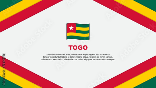 Togo Flag Abstract Background Design Template. Togo Independence Day Banner Cartoon Vector Illustration. Togo Template