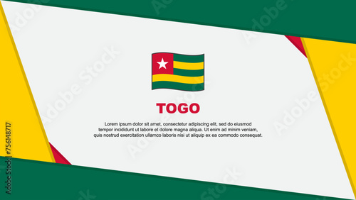 Togo Flag Abstract Background Design Template. Togo Independence Day Banner Cartoon Vector Illustration. Togo Independence Day