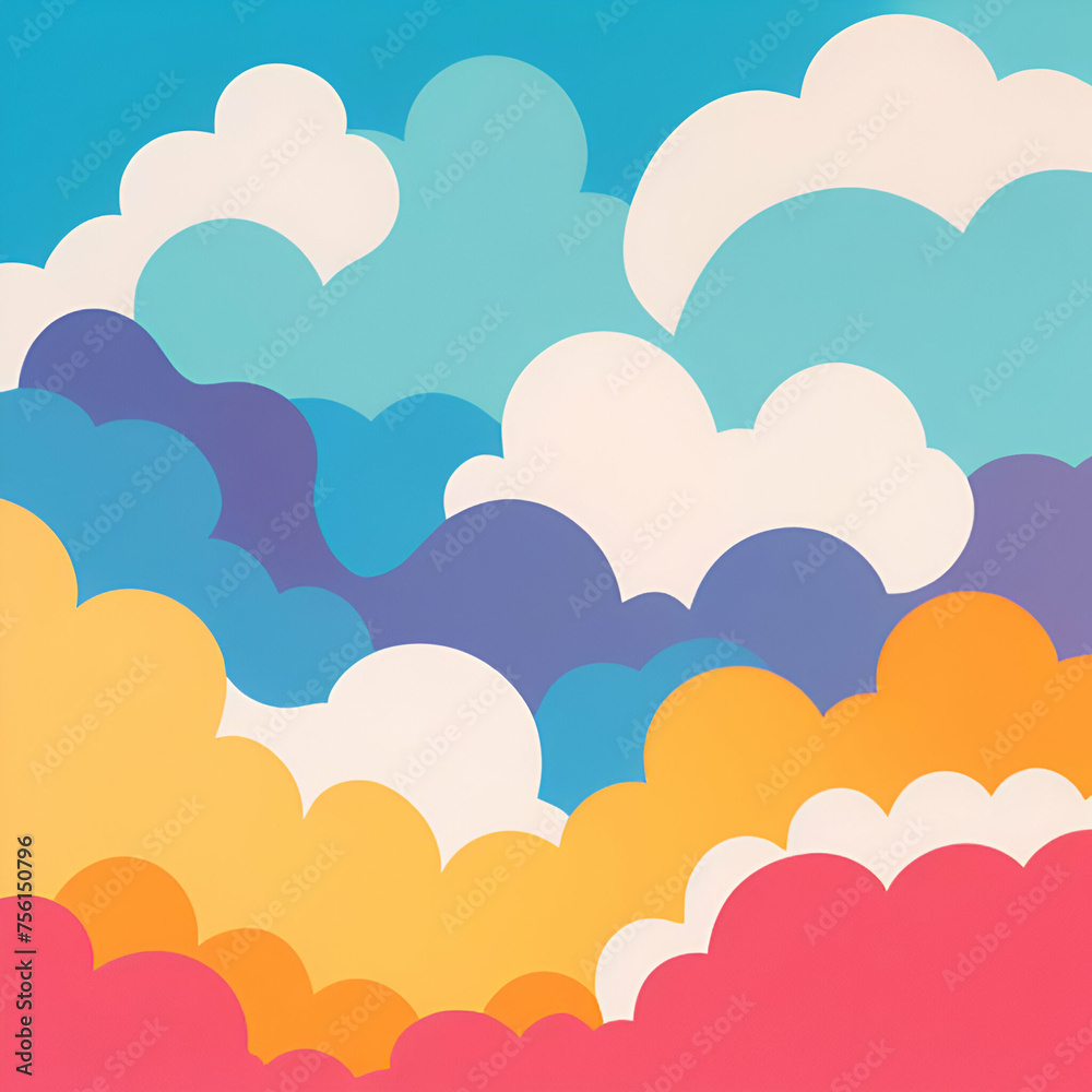 background or wallpaper of colored clouds in the sky