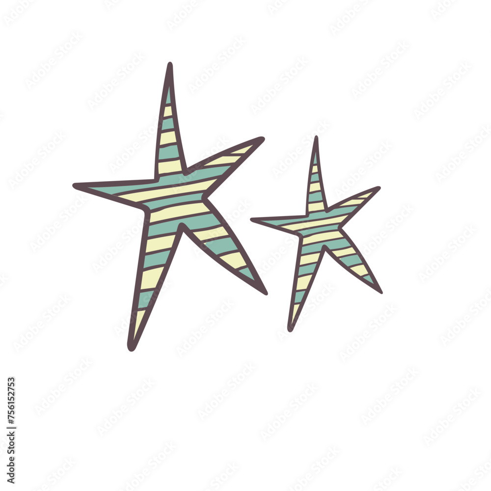 Obraz premium Stars Doodle