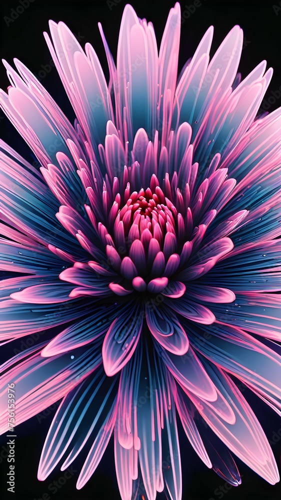 Obraz premium Flower background with glowing lines