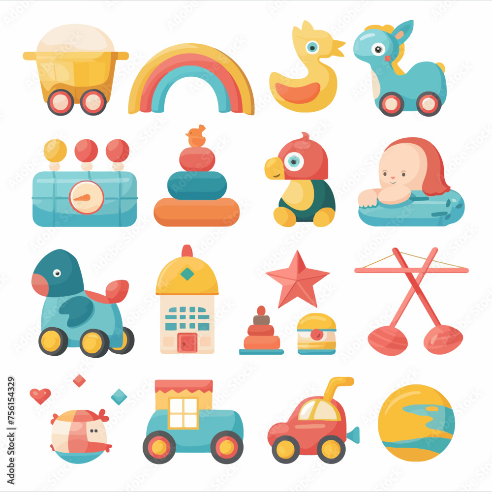 Baby Toys Set Illustration