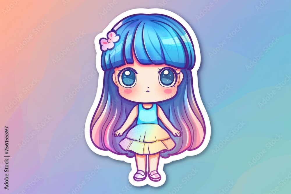 Chibi Anime Girl With Stylish Fashion Chibi Anime Girl With Stylish Fashion