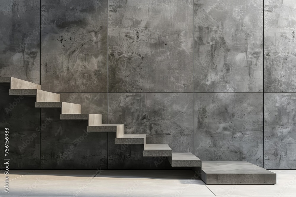 steps and wall with grey background steps and wall with grey background