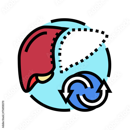 liver transplant surgery color icon vector. liver transplant surgery sign. isolated symbol illustration