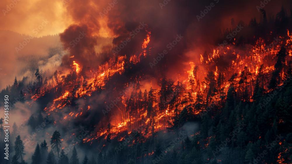 Inferno unleashed: the devastation of a forest fire