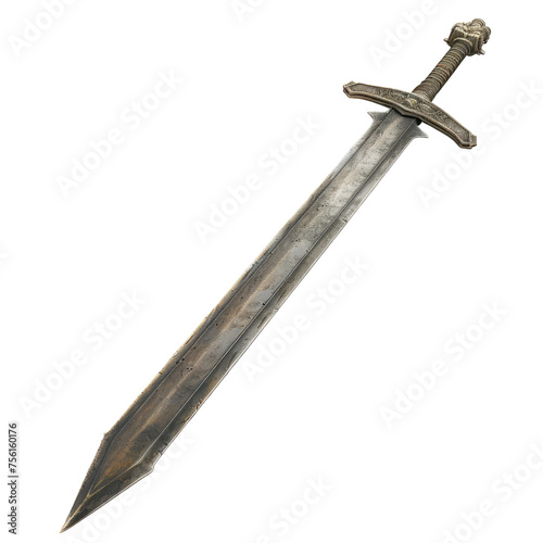 Broadsword isolated on transparent background