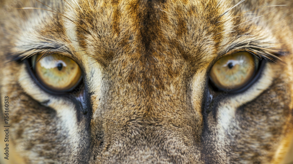 A piercing stare from a predator's eyes, captured in a close-up portrait