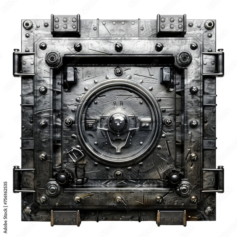 metal safe isolated on transparent background metal safe isolated on transparent background