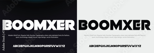 Abstract minimal modern alphabet fonts. Typography technology electronic digital music future creative font. vector illustration