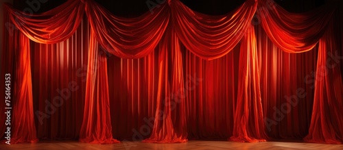 Modern of curtains for stage or theater.