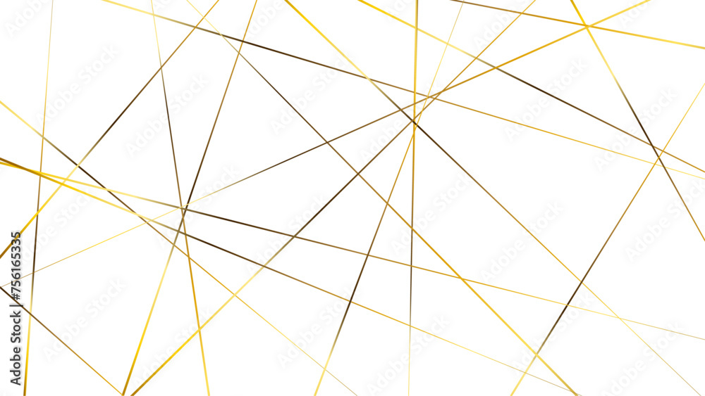 Obraz premium Geometric art random golden lines.