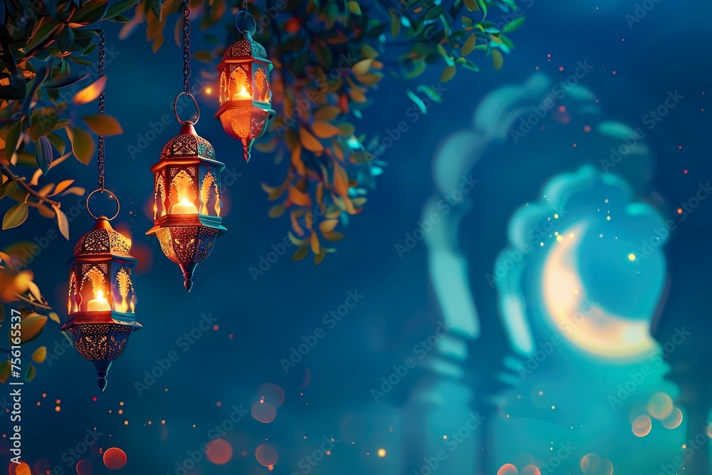 Holy Ramadan Kareem moon month of fasting for Muslims. Copy Space Holy Ramadan Kareem moon month of fasting for Muslims. Copy Space