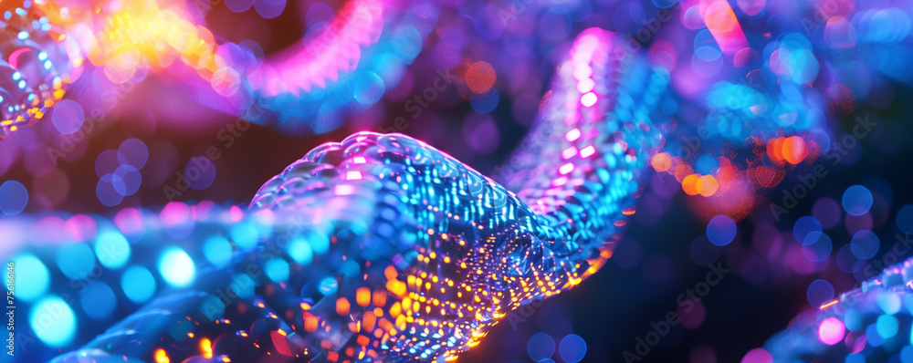 Fototapeta premium Blockchain network technology background