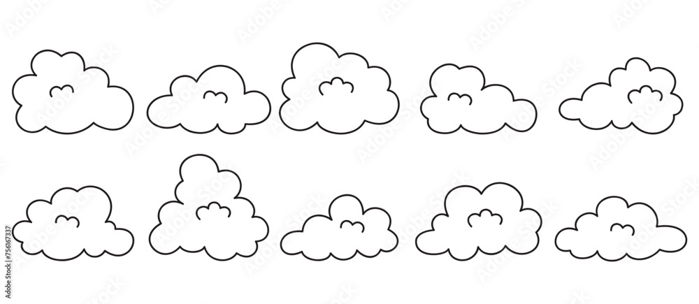 Cloud Line Illustration Cloud Line Illustration