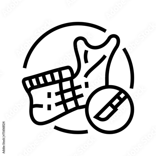 mandibular osteotomy surgery line icon vector. mandibular osteotomy surgery sign. isolated contour symbol black illustration